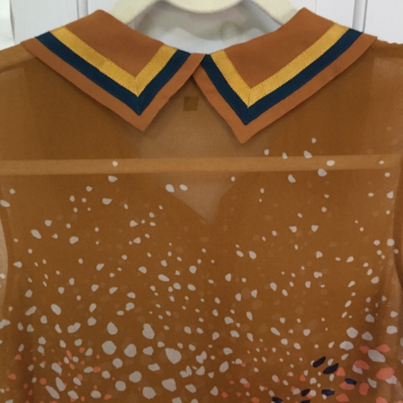 CAbi Sleeveless Button Blouse in Mustard - Picture 14 of 15